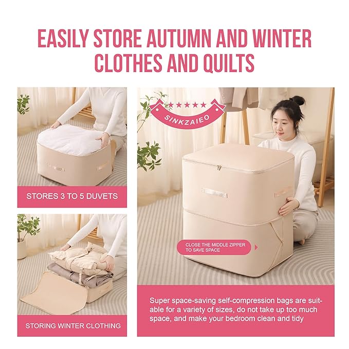 Self-Compression Storage Bag for Quilts