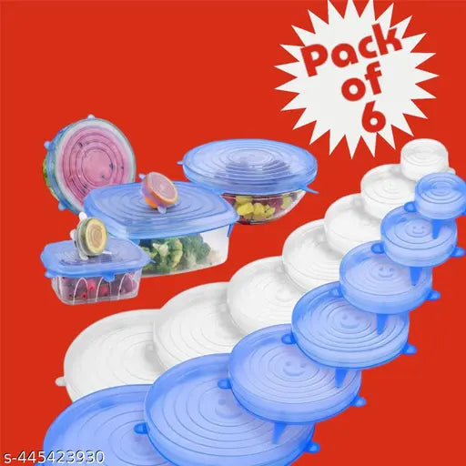 Silicone Stretch Lids, Set of 6