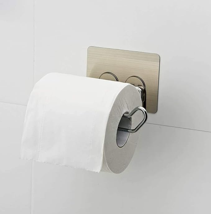Stainless Steel Toilet Roll Holder, No Drilling