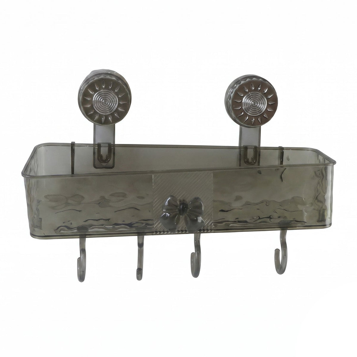 Suction Bathroom Shelf with Hooks