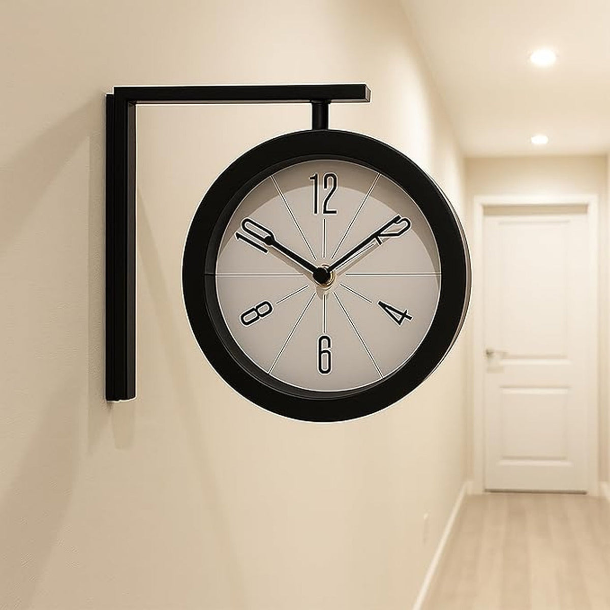 Double-Sided Station Wall Clock