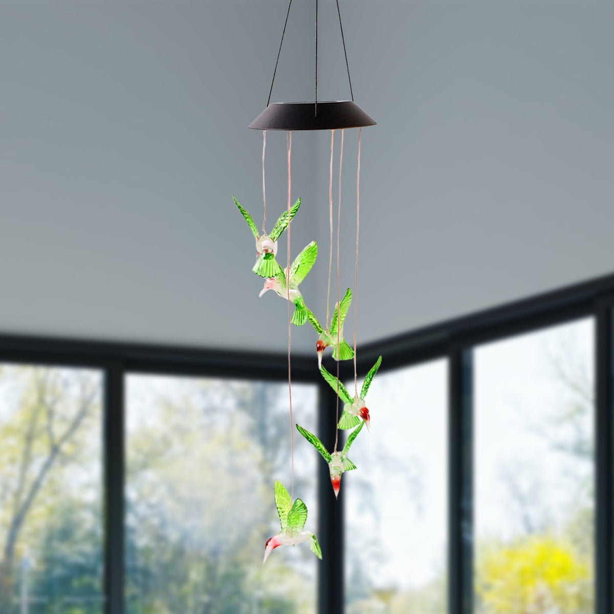Solar Hummingbird Wind Chime