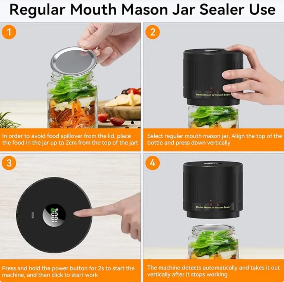 Electric Mason Jar Vacuum Sealer