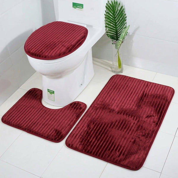 3-Piece Bathroom Mat Set