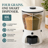 4-in-1 Rice & Grain Dispenser, 10 L 4