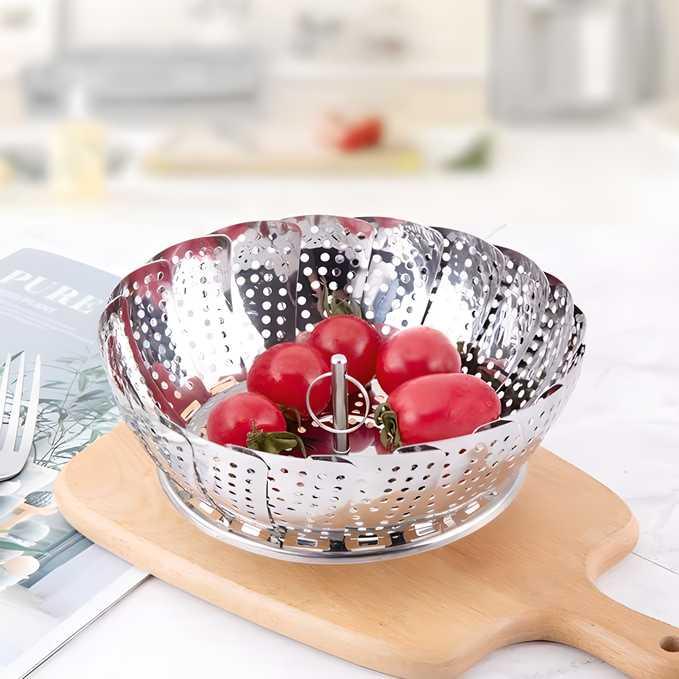 Foldable Stainless Steel Steamer Basket