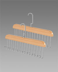 Wooden Hanger with Metal Hooks, Pack of 2 6