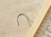 Wooden Hanger with Metal Hooks, Pack of 2 10