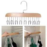 Wooden Hanger with Metal Hooks, Pack of 2 9