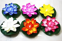 Water-Sensor Lotus LED Diyas, Pack of 6 8