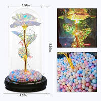 LED Galaxy Rose in a Glass Dome 3
