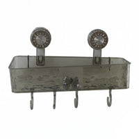 Suction Bathroom Shelf with Hooks 4