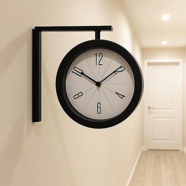 Double-Sided Station Wall Clock