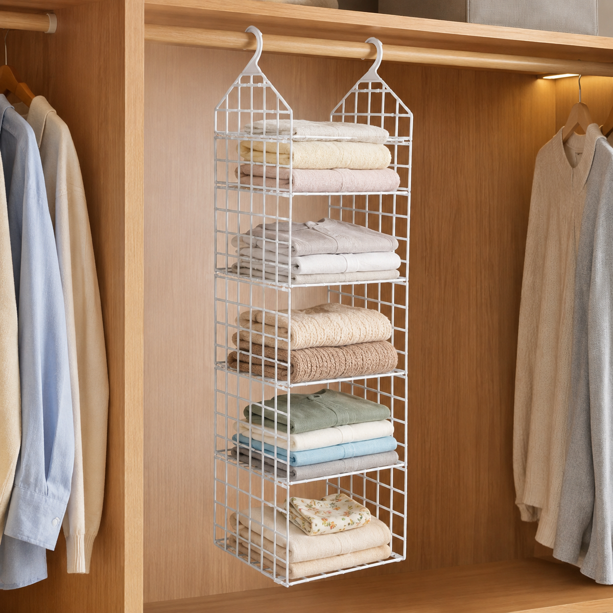 5-Tier Hanging Wardrobe Organiser
