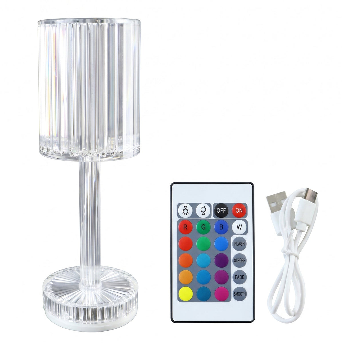 Crystal Touch Table Lamp with Remote