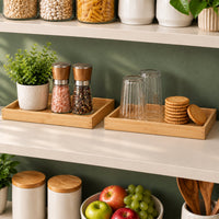Bamboo Serving Tray Set of 3 2