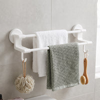 Double Bar Towel Rack with Hooks 1