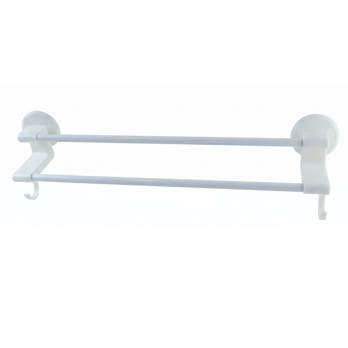 Double Bar Towel Rack with Hooks