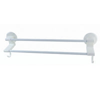 Double Bar Towel Rack with Hooks 4