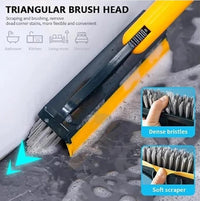 2-in-1 Floor Scrub Brush with Wiper, Pack of 2 3