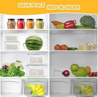 Fridge Storage Containers with Drain Baskets, Set of 4 6